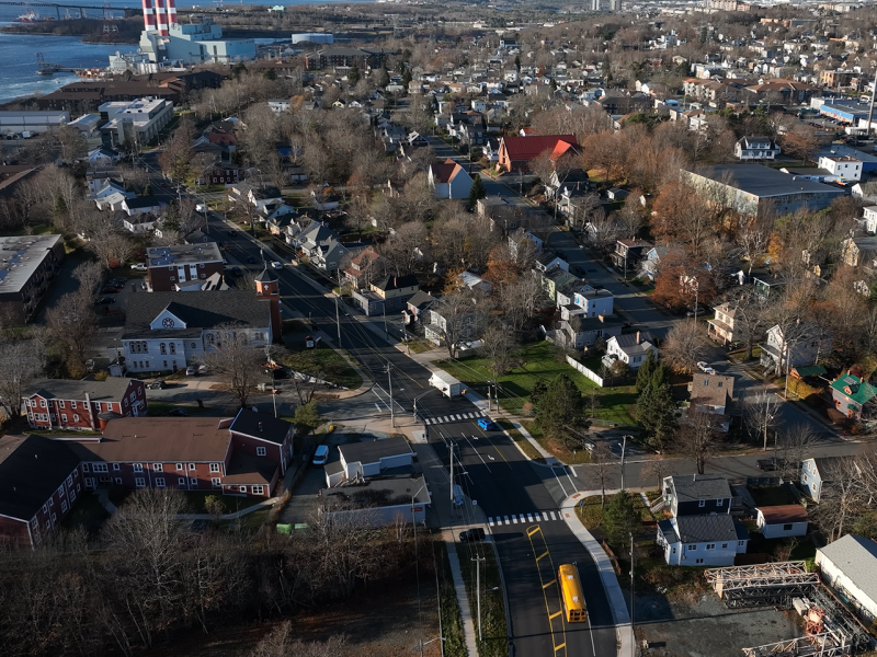 Looking north on Windmill Road from Jamieson Street