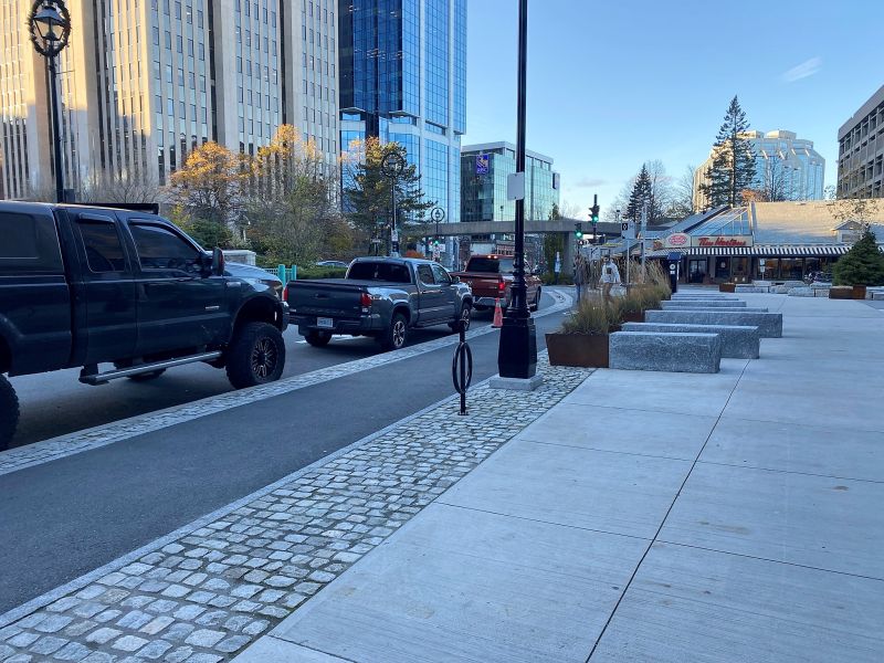 Looking north on Water Street before George Street