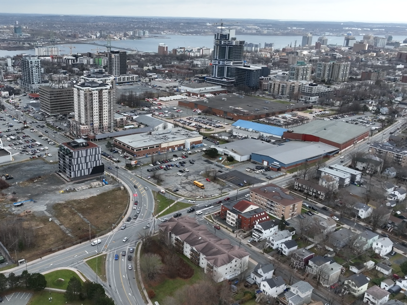 Young Street Lands FGN facing southeast at the intersection of Bayers Road and Windsor Street.