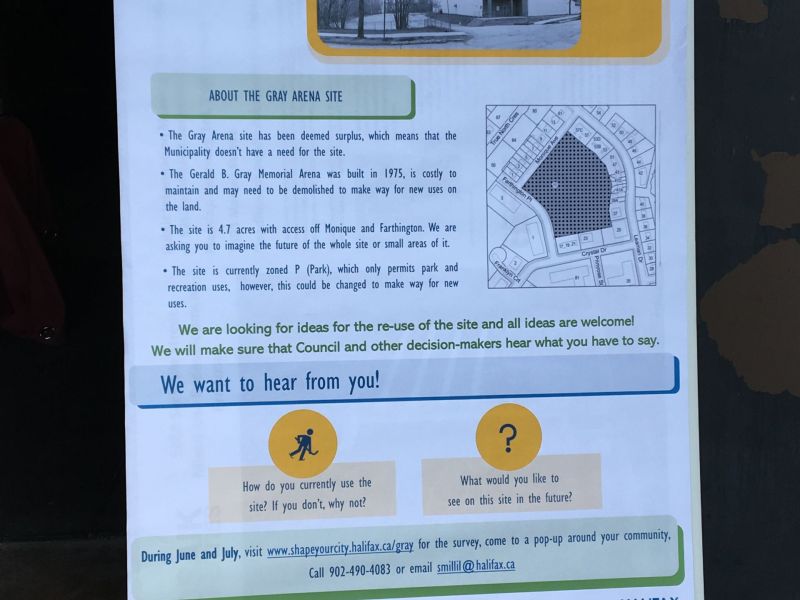 Gray Arena Site Information Poster