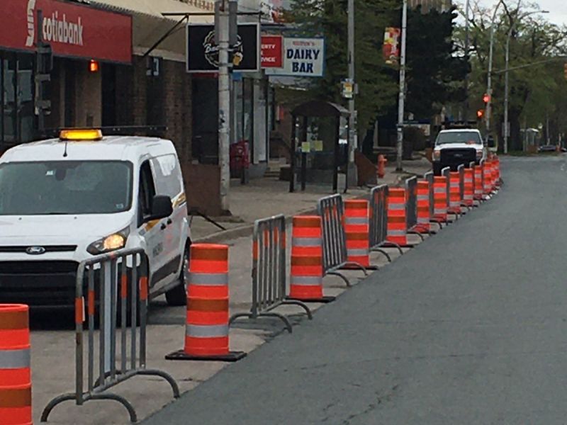 Sidewalk extension on Quinpool