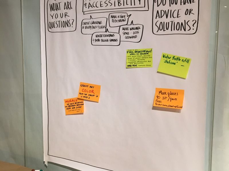 Conversation corner on pedestrian experience and accessibility