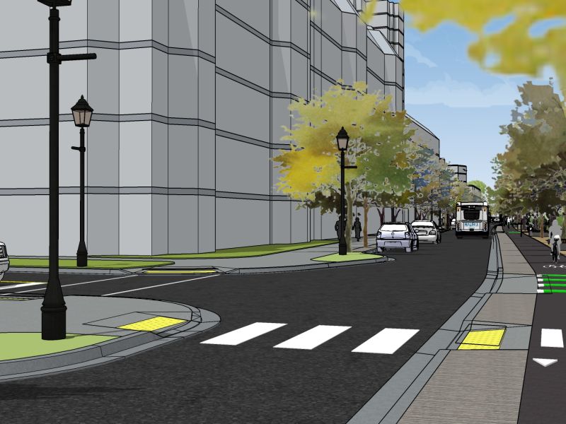 Pedestrian Enhanced Option 2- Rendering