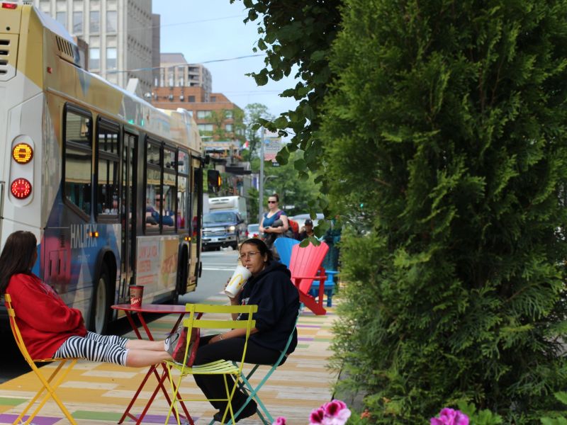People enjoying the stoplet