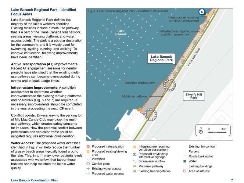 Figure 6 - Lake Banook Regional Park - Identified Focus Areas