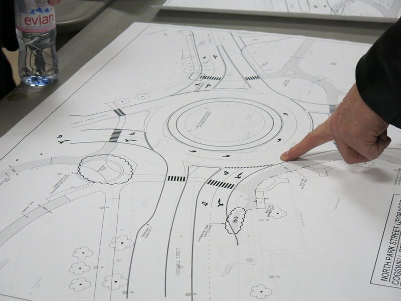 50% design plans for the North Park @ Cogswell intersection